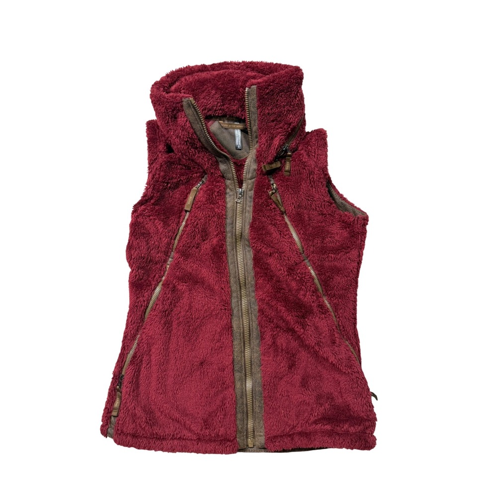 Kuhl Women's Plush Hooded Vest in Deep Burgundy